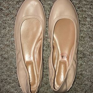 Calvin Klein Nude Flats